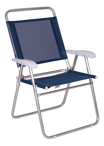 Silla Playera Mor Aluminio Master Plus Azul - Mundo Trabajo