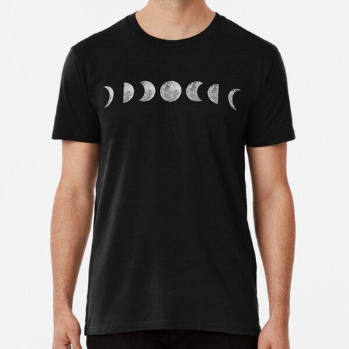 Remera Cartoon Moon Phases Illustration Algodon Premium