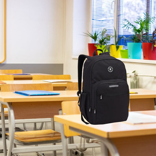 Mochila Bolsa Unissex Sport Para Notebook Poliéster Denlex Cor Preto Full
