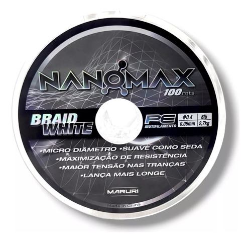 Multifilamento Nanomax Maruri. 0,06mm/6lb. Sin Memoria. X5 Color Blanco