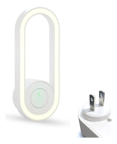 Lámpara De Noche Eléctrica Matamosquitos De 110v Estructura Blanco Pantalla Amarillo