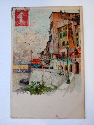 Tarjeta Postal Antigua Nurnberg 1911. Arte. Menton