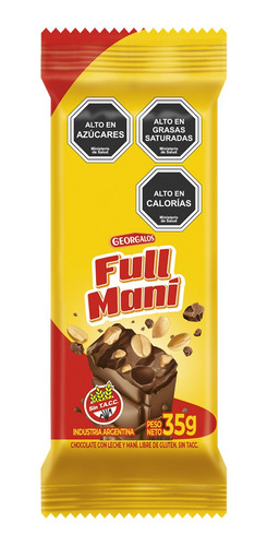 Imagen 1 de 1 de Tableta Chocolate Full Maní 15 Unidades
