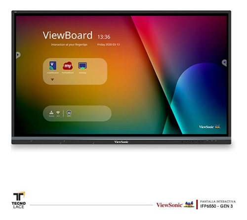 Kit Pantalla Interactiva Viewboard 6550 4k Uhd Con Soporte