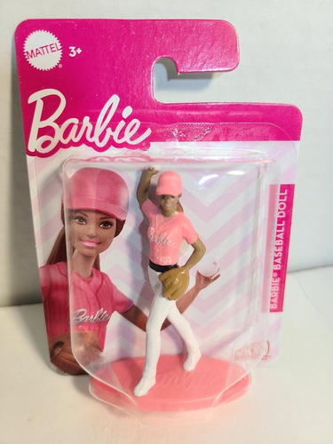 Mini Barbie Beisbol/muñeca/cotillón/ Decoración/torta