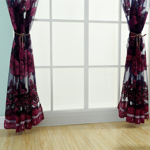 Cortinas De Ventana De Pared De Alta Gama Elegante Divisor D