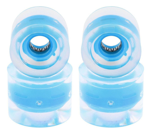 4 Piezas 60mm Longboard Ruedas Creativas Luces Intermitentes