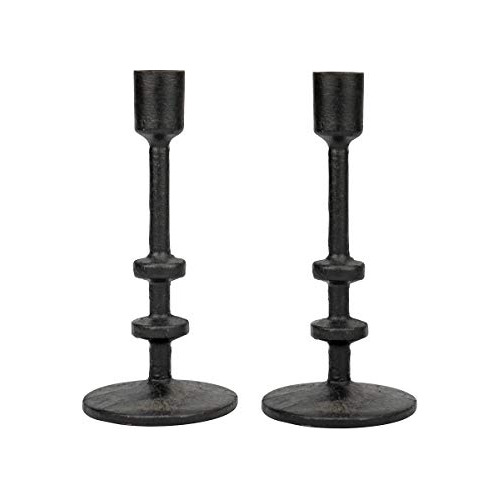 Candelabro De Hierro Fundido Negro De 7 Pulgadas Velas ...