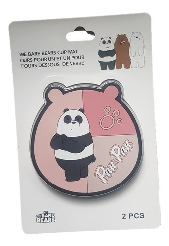 Porta Vasos We Bare Bears Panda 2 Piezas