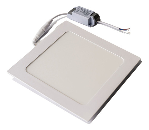 Pack X2 Spot Panel Led Embutir Techo 18w Cuadrada Luz Fria Color Blanco