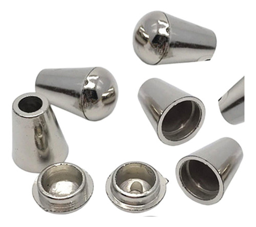 5 X 10 Piezas De Topes De Campana Para Extremos De Plata