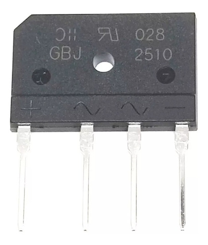 2 Pçs Gbj2510 Ponte Retificadora Monofasica 25a 1000v. Pci 