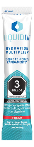 Liquid I.v. Bebida Hidratante Sabor Fresa 8 Sobres