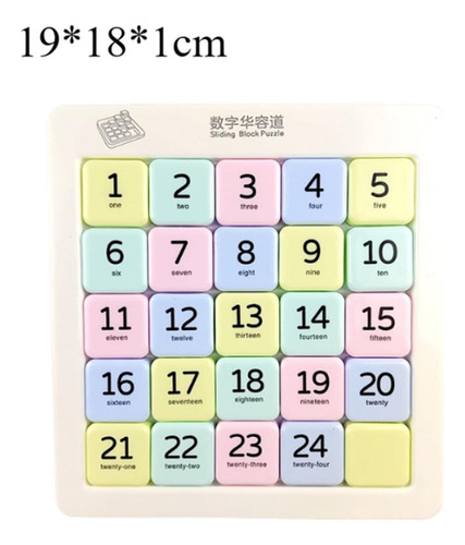 Rompecabezas Deslizante Con Números Magnéticos, Juego 5x5