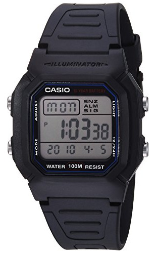 Reloj Deportivo Clásico W800h-1av Hombre Banda Negra