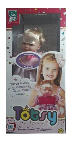 Boneca Tosty 113 Frases Com Cabelo - Super Toys