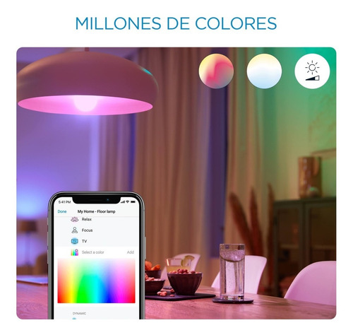 Imagen 4 de 8 de Ampolleta Led Wiz Colores Wifi E14 Google Alexa Matter