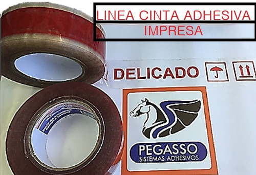 Imagen 3 de 10 de Cinta Adhesiva Impresa Delicado Sellado 48mmx200mt