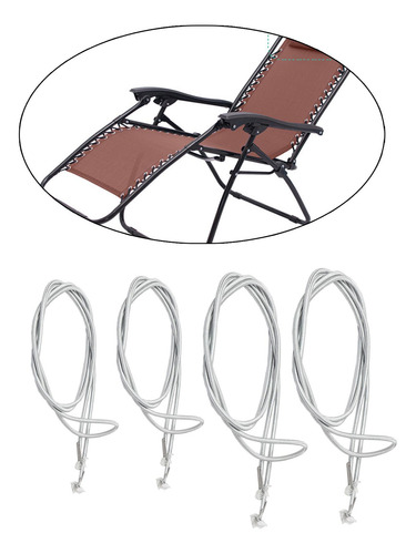 4 Piezas De Cuerda Elástica Para Silla De Jardín, Cuerdas