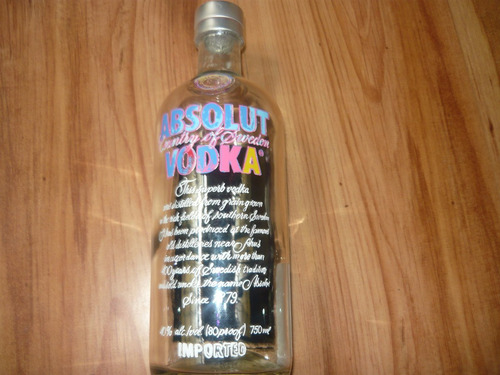 Botella Vacia De Vodka Absolut Andy Warhol Edicion Limitada