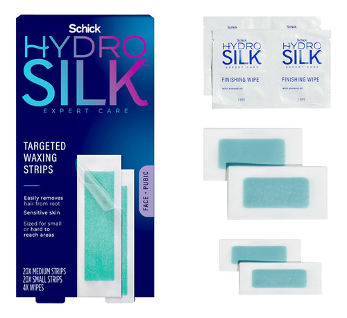 Schick Hydro Silk Waxing Strips For Face ,hair Removal ,eyeb