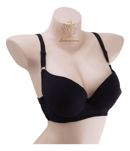Paquete 6 Brasier Copa D Doble Push-up,tirantes Ajustables