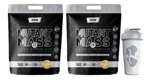 Mutant Mass 2 X 5 Kg + Vaso Mezclador-star Nutrition