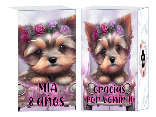 Bolsita Golosinera Perro Perrito Personalizada X30 U.