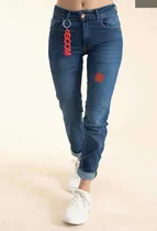 Comprar Jean Scombro Recto Tiro Alto Recto Gabriela I