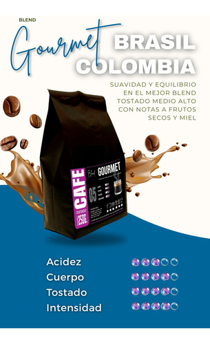 Café Puro Tostado Sin Azucar En Grano 1 Kg 4 Variedades