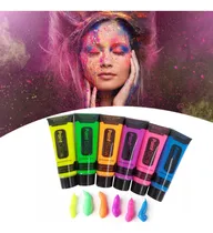 Comprar Set Pinturas Neón Cuerpo Y Cara Pinturas Pack Pintura Fluor