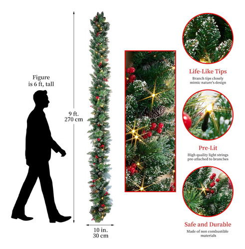 Guirnalda De Navidad Luces, 8 Modos De Iluminación, 9 ...