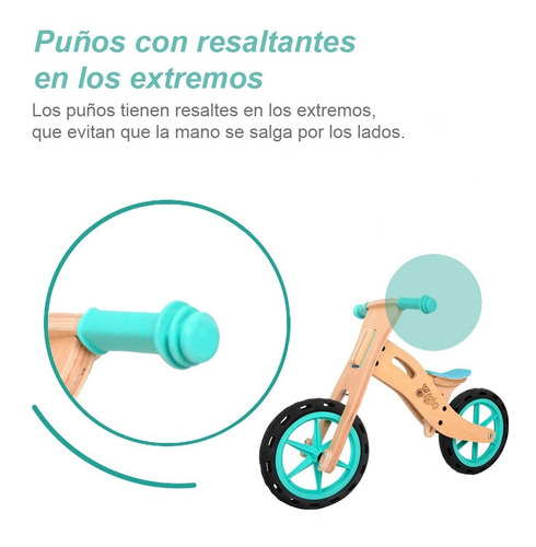 Bicicleta De Inicio De Madera Gio Clásica, Sin Pedales Color Verde