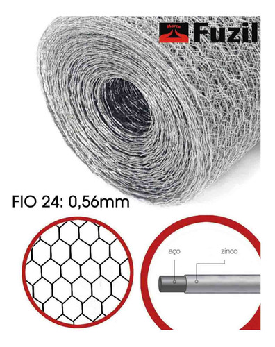 Tela Viveiro De Passarinho 1,50m X 25m Malha Hexagonal 1/2