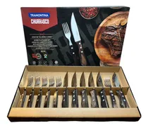 Comprar Jogo Para Churrasco Tramontina Inox Polywood Churrasco 12 Pç