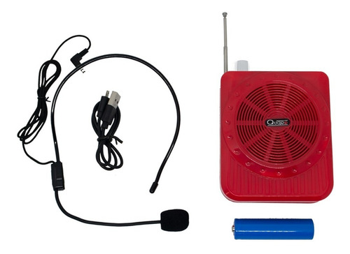 Imagen 1 de 10 de Parlante Bluetooth Portátil Radio Sd Megáfono 5w