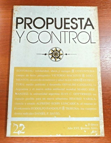 Propuesta Y Control Numero 22 Segunda Época 1992 Año Xvi 