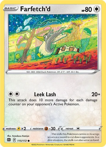 Cartas Pokemon Farfetch D 115/172 Reverse Brs (Usado)