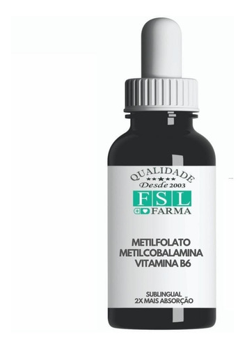 Metilfolato + Vit.b12 + Vit.b6 - Cabelos Brancos - 30 Doses.