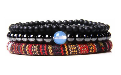 Pulsera Hippie Con Piedra Nube, Brazalete Del Cielo, Pulsera