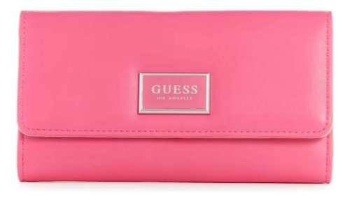 Guess Billetera Original Rosada Abree Slim Clutch Wallet