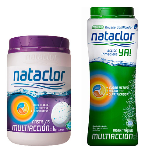 Cloro Triple Accion + Pastillas Multiaccion 1 Kg Nataclor