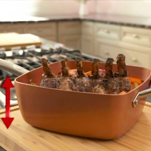 Sarten Antiadherente Copper Chef Cobre Cacerola Vapor Freir