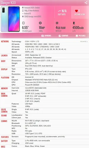 Doogee N30 4gb 128gb Dual Sim Duos