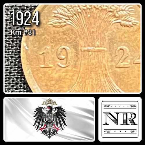 Alemania - 2 Rentenpfennig - Año 1924 A - Km #31 - Trigo