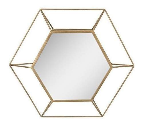 Stonebriar Decorativo Hexagonal De  Oro Antiguo Marco De Met
