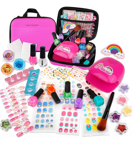 Set Belleza 34pcs C/estuche Niña Diseño Uñas Moda - El Rey