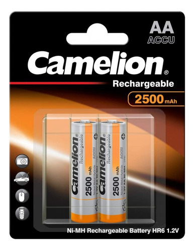 Pila Aa Camelion Ni-mh 1.2v 2500mah Recargable