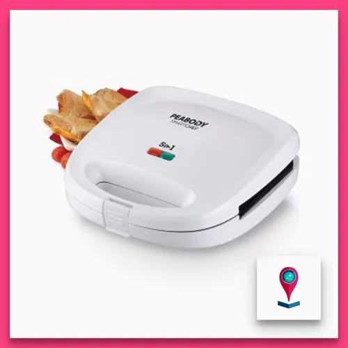 Sandwichera PEABODY 5 en 1 700W- Sandwich Wafles Plancha grill y  omelettes-(PE-SW6141)-95552 - Previsora del Paraná