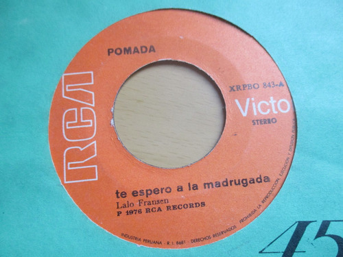 Mundo 45 Vinilo Pomada Te Espero A La Madrugada